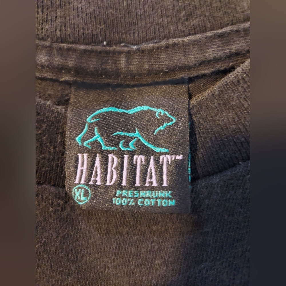 VTG 1992 Habitat Nebraska Cowboy Campfire T-Shirt XL AOP Single Stitch - Picture 3 of 11